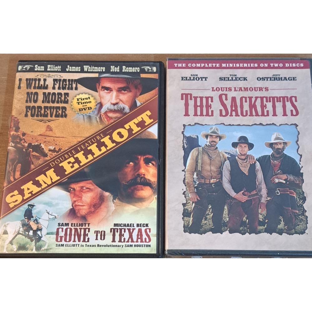 Western DVD Lot The Sacketts Louis L'Amour & Sam Elliott Double Feature